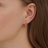 18ct Yellow Gold 12mm Helix Hoop Earrings