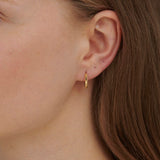18ct Yellow Gold 12mm Helix Hoop Earrings