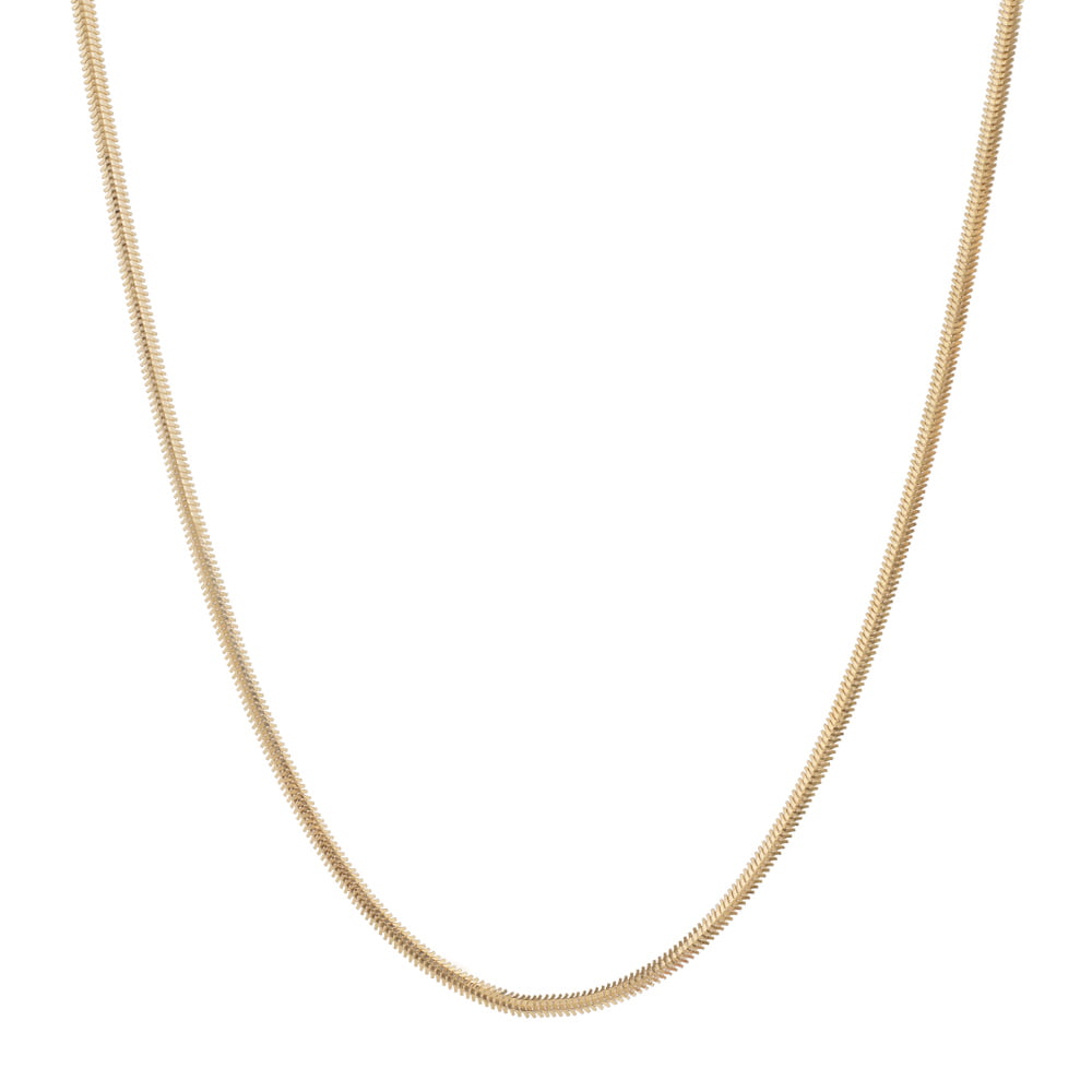 Yellow Herringbone 18ct Solid Gold Necklace Chain for Women