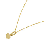 18ct Yellow Gold Heart Tag Charm Pendant