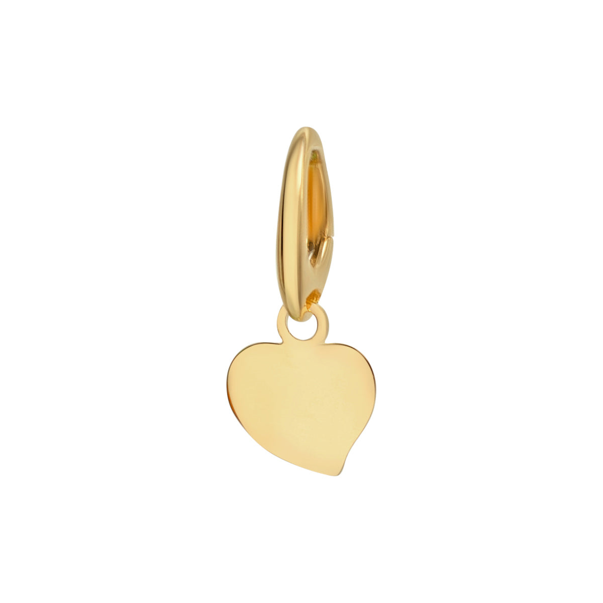 Yellow Gold Heart Tag Charm Pendant