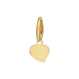 Yellow Gold Heart Tag Charm Pendant