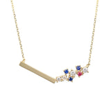 18ct Yellow Gold Gemstone Pendant Necklace