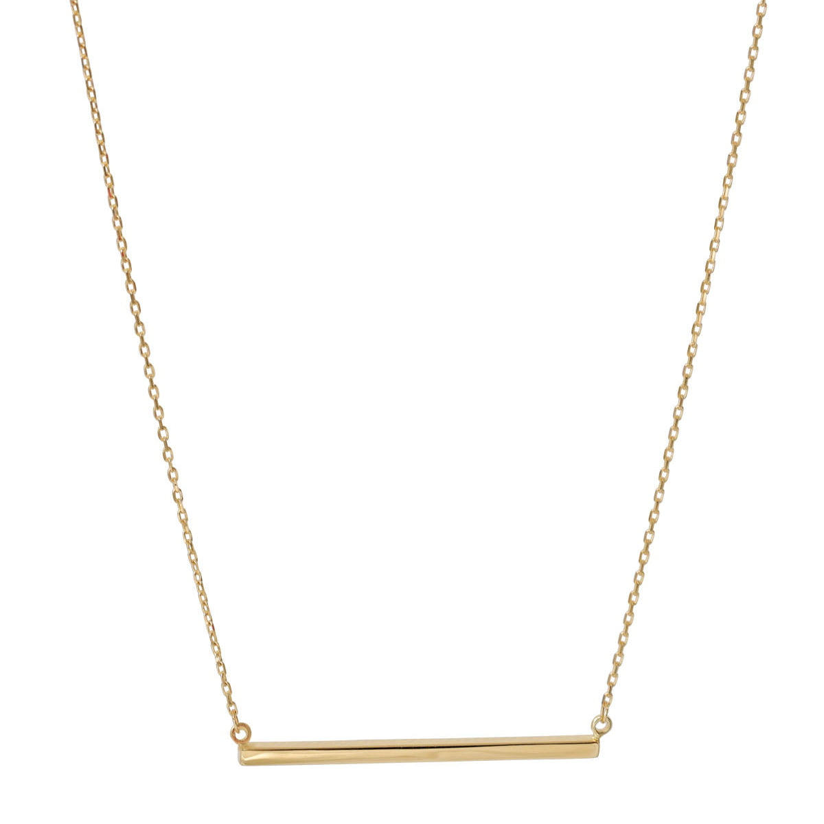 gold chain t bar necklace