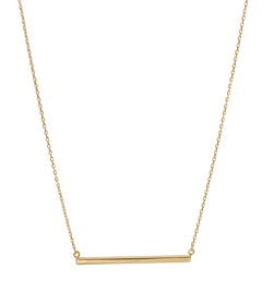 gold chain t bar necklace