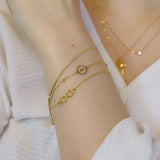 gold infinity bracelet