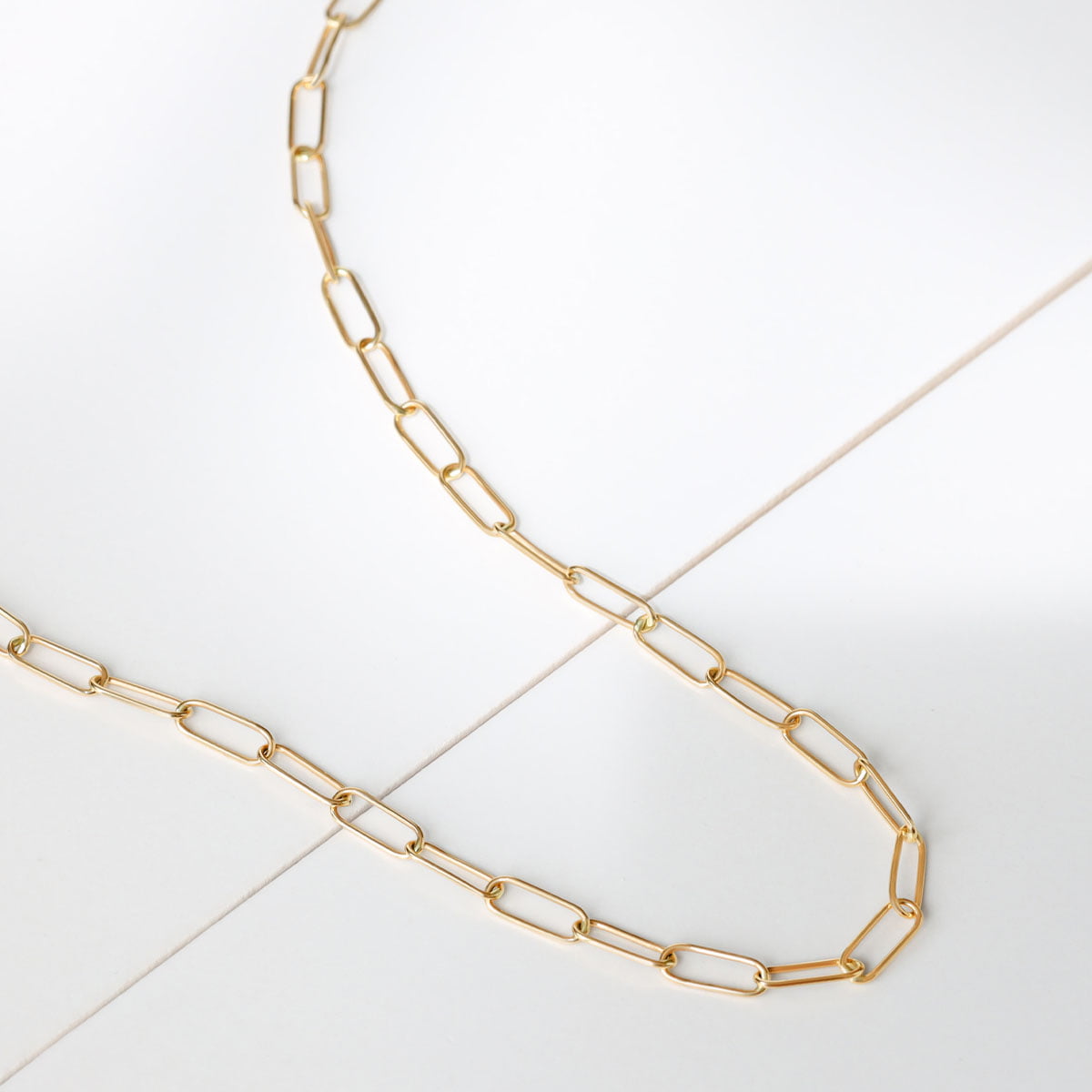 gold paperclip chain necklace