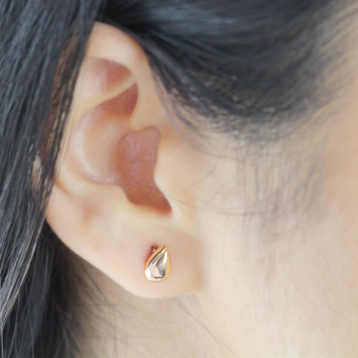 Noemi 18ct Rose Gold Teardrop Stud Earrings