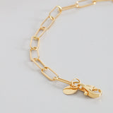 18ct Yellow Gold Paperclip Chain Necklace