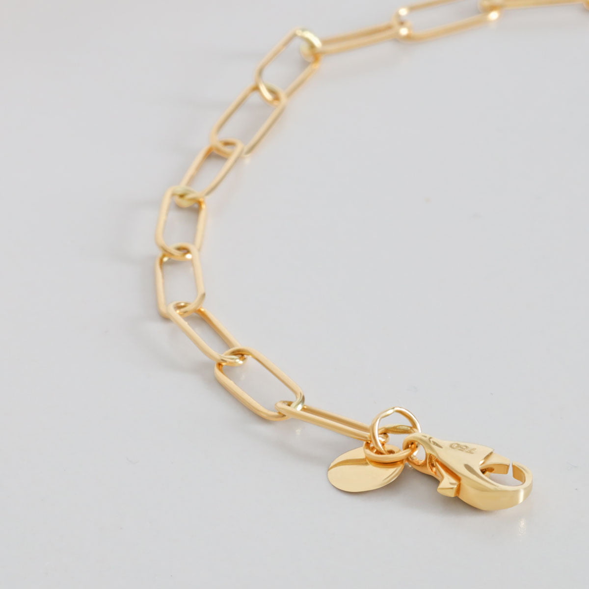 paper clip bracelet gold