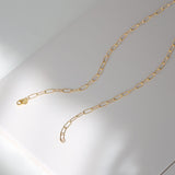 18ct Yellow Gold Paperclip Chain Necklace