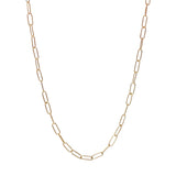 18ct Yellow Gold Paperclip Chain Necklace