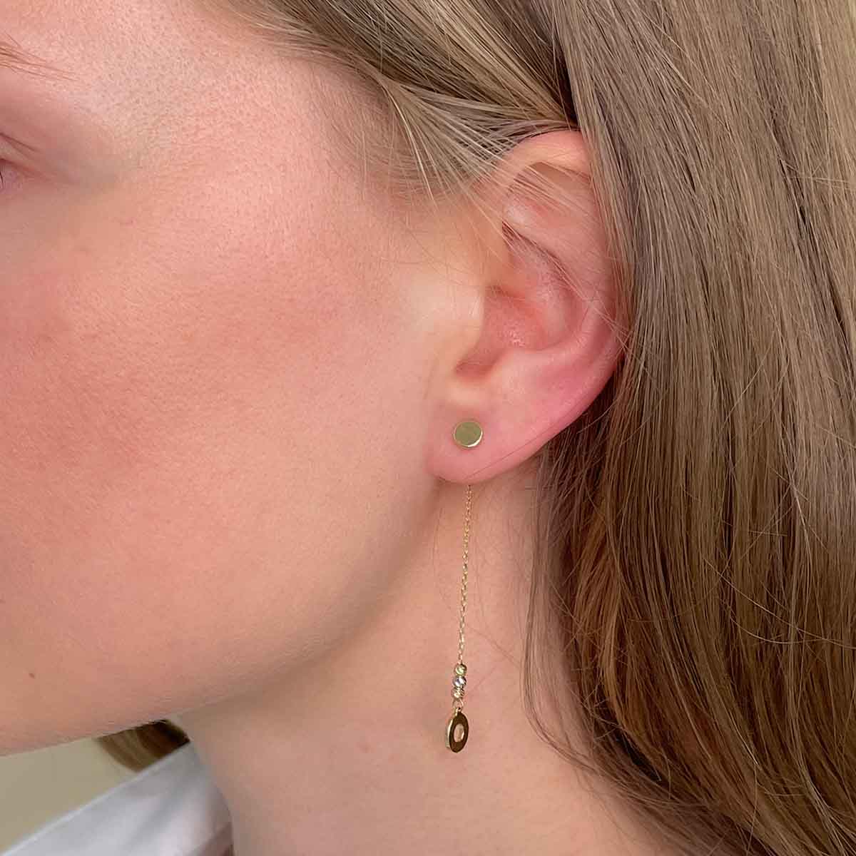 rose gold drop earrings