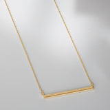 t bar chain necklace gold