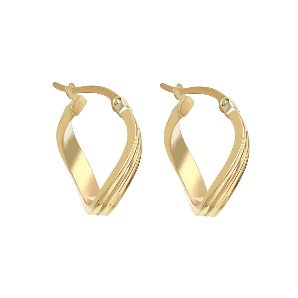 thick gold hoop earrings medium